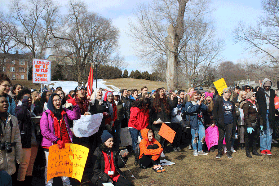 Pioneers walk out to join national school safety protest