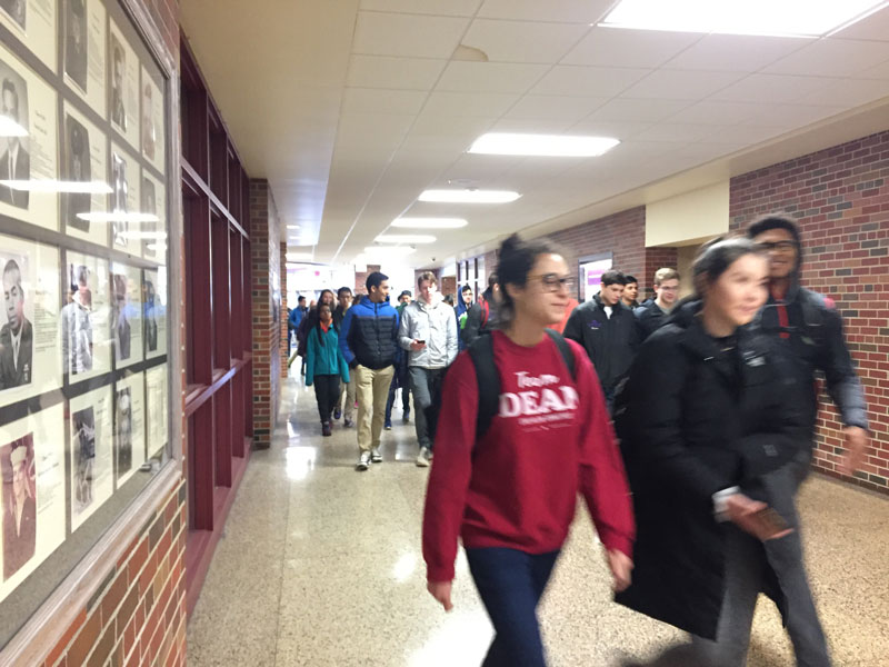 Slideshow: Students walk out to city hall