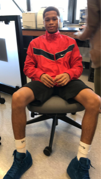 Senior Macka Conde wears Nike in support of Nike's position on social justice.