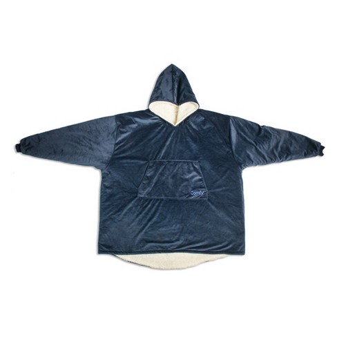 The original comfy blanket sweatshirt as seen on shark tank best sale blue